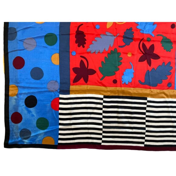Vintage Sian Tucker Silk Scarf Abstract Art Design Matisse Style Modern 80's - Picture 4 of 7